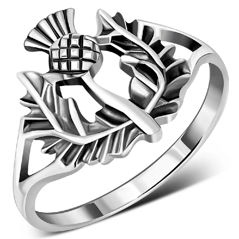 Sterling Silver Thistle Ring