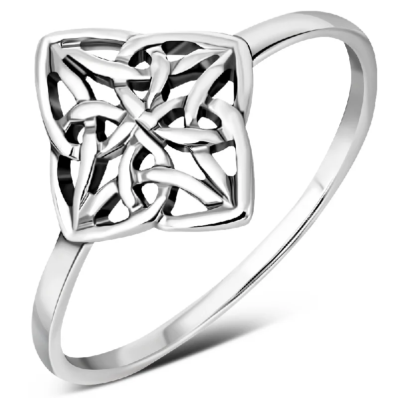 Celtic Knot Plain Silver Ring