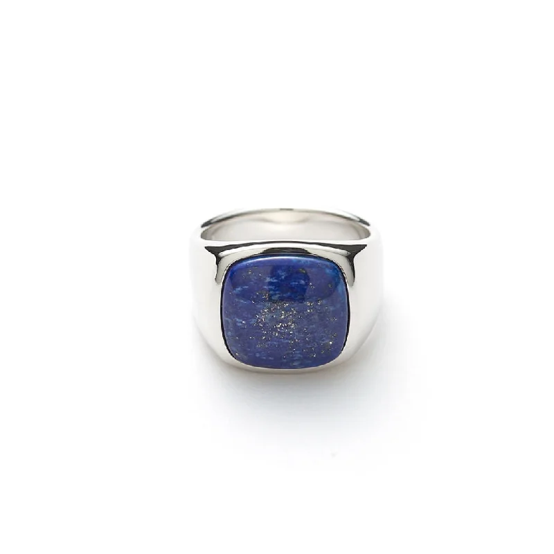 Hope Signet Silver Ring w. Lapis