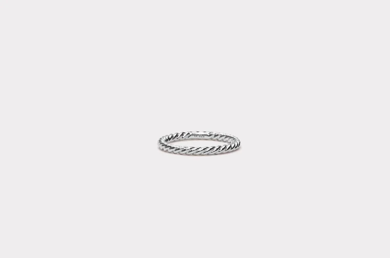 IX Rope Silver Ring