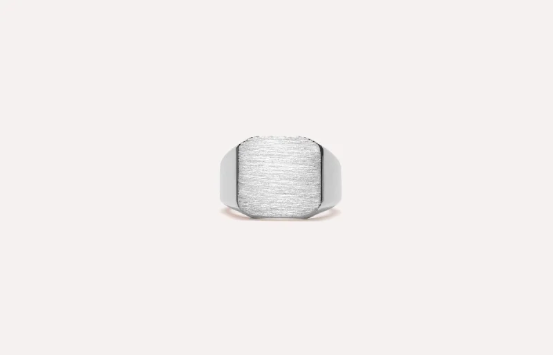 IX Octagon Signet Silver Ring