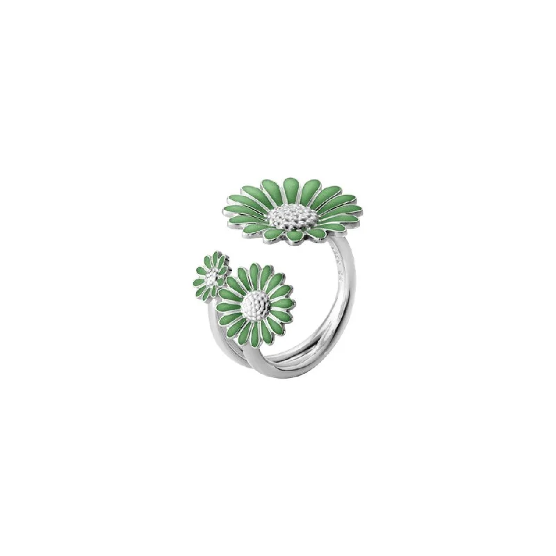 Daisy x Stine Goya Green Silver Ring