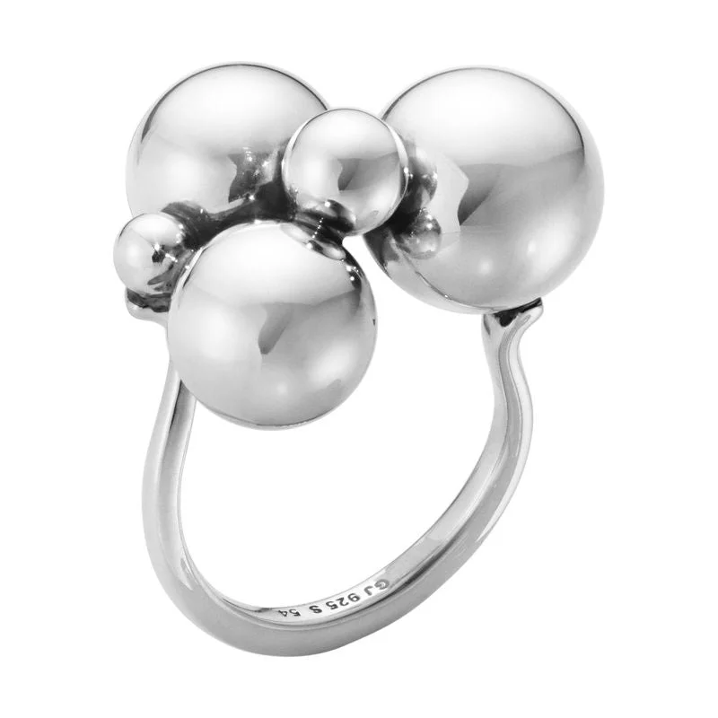 Mini Moonlight Grapes Silver Ring