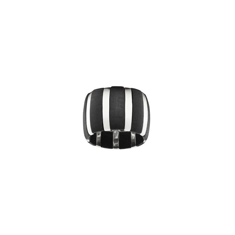 Isadora Striped Silver Ring