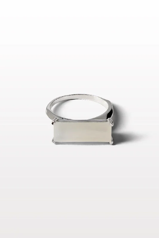 Tide 03 Silver Ring w. Moonstone