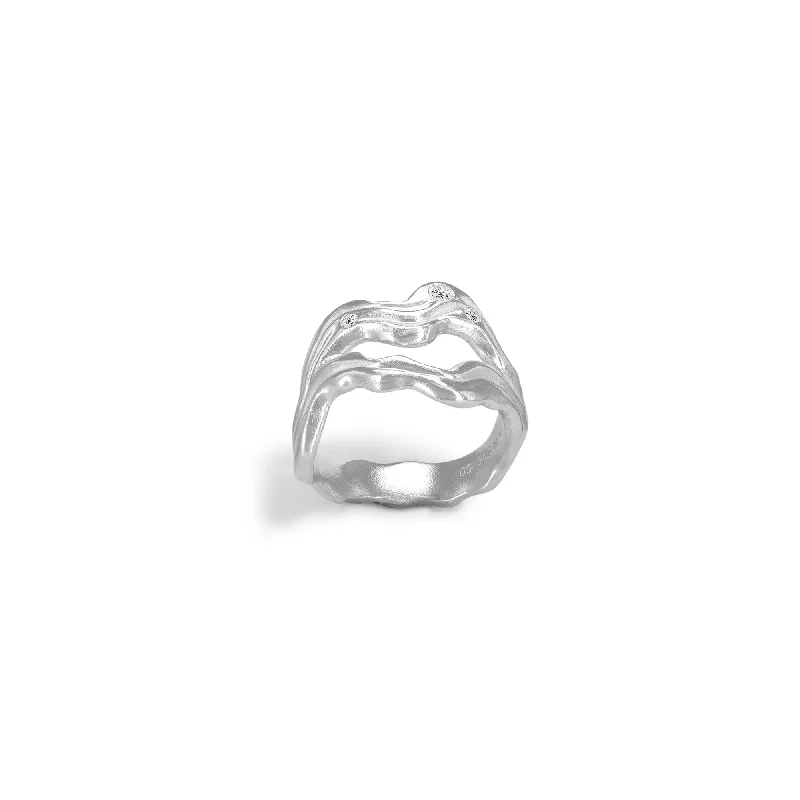 Cassiopeia Silver Ring w. Zirconia