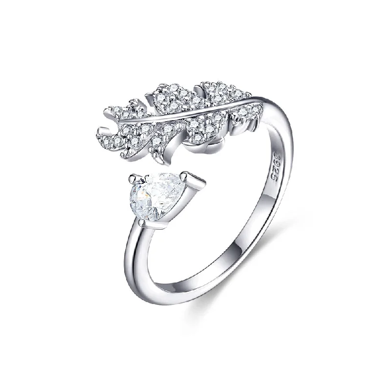 S925 Sterling Silver Open End Premium Toi et Moi Ring