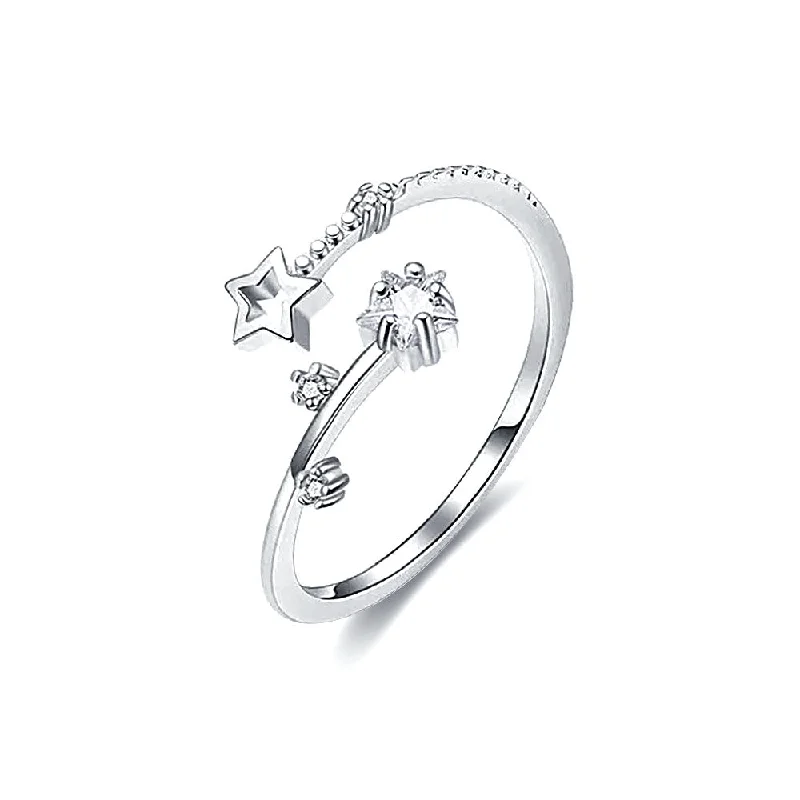 s925 Sterling Silver Star Toi et Moi ring for Women