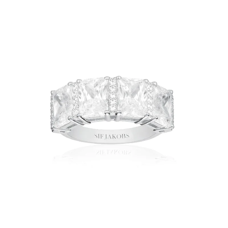 Roccanova Altro Quattro Silver Ring w. Zirconias