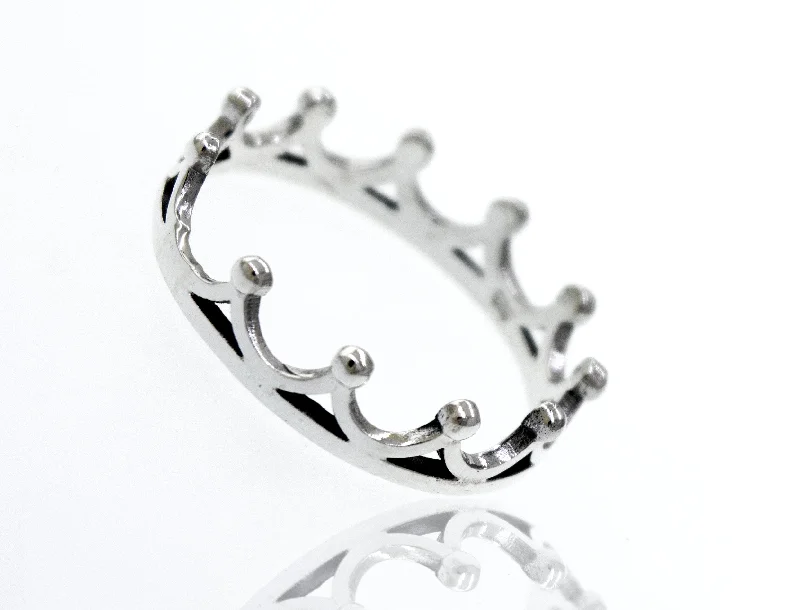 Sterling Silver Crown Ring