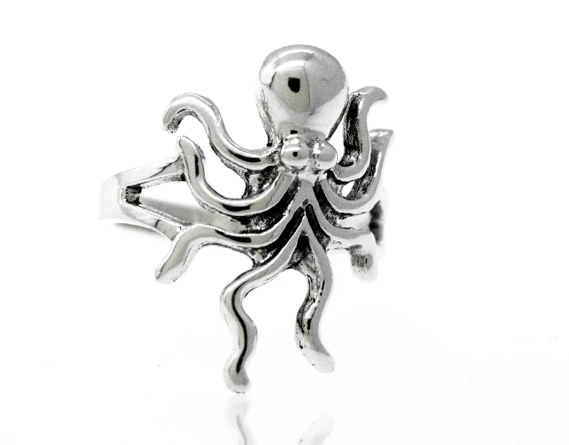 Sterling Silver Octopus Ring