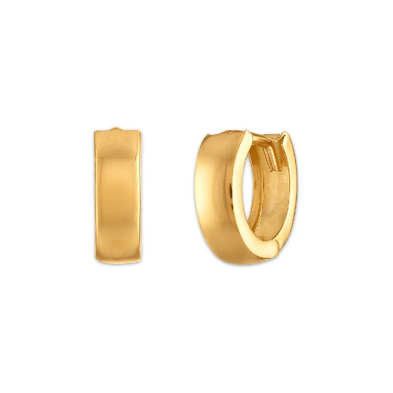 10KT Yellow Gold 4.5X13MM Huggie Hoop Earrings