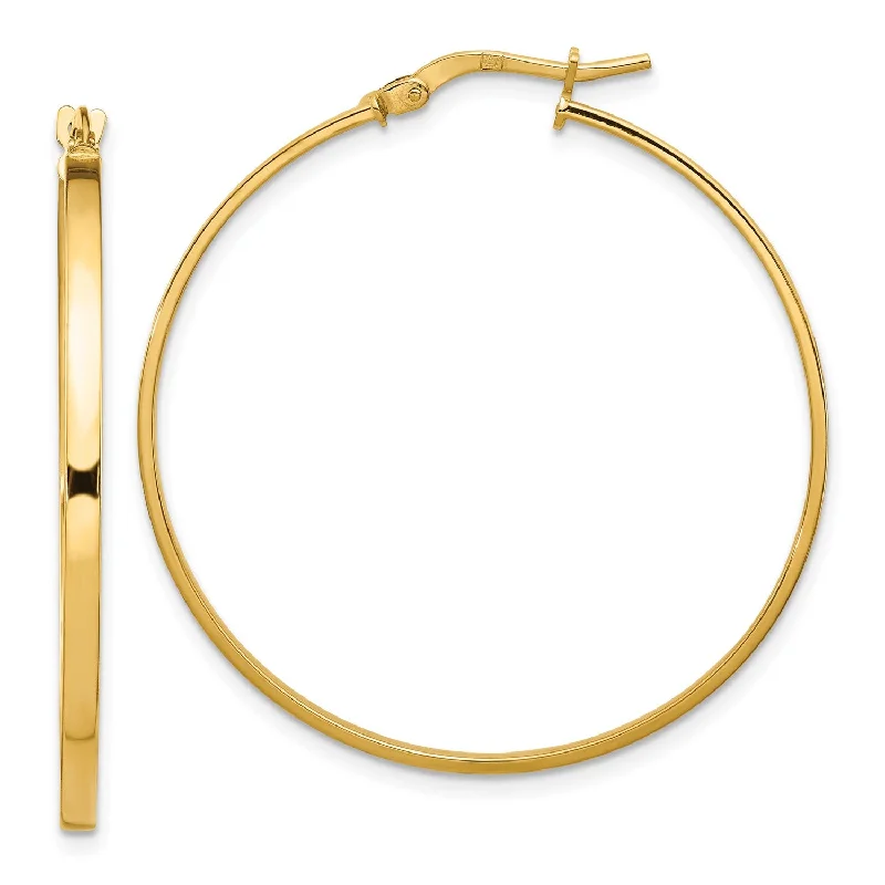 14KT Yellow Gold 35MM Hoop Earrings