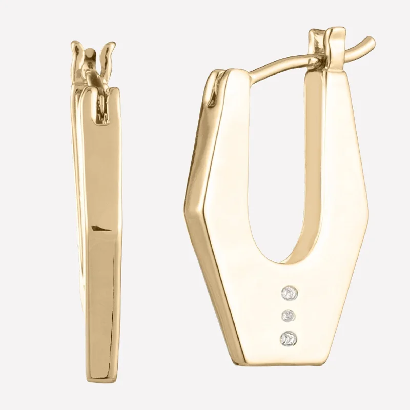 Colette Hexagon Hoop Earrings