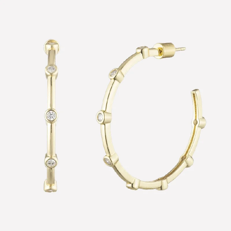 Diana Crystal Hoop Earrings