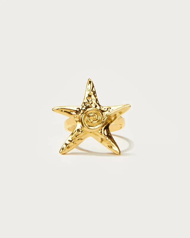 Gold Starfish Ring