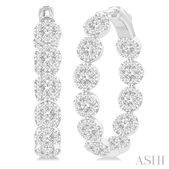 INSIDE-OUT LOVEBRIGHT DIAMOND HOOP EARRINGS