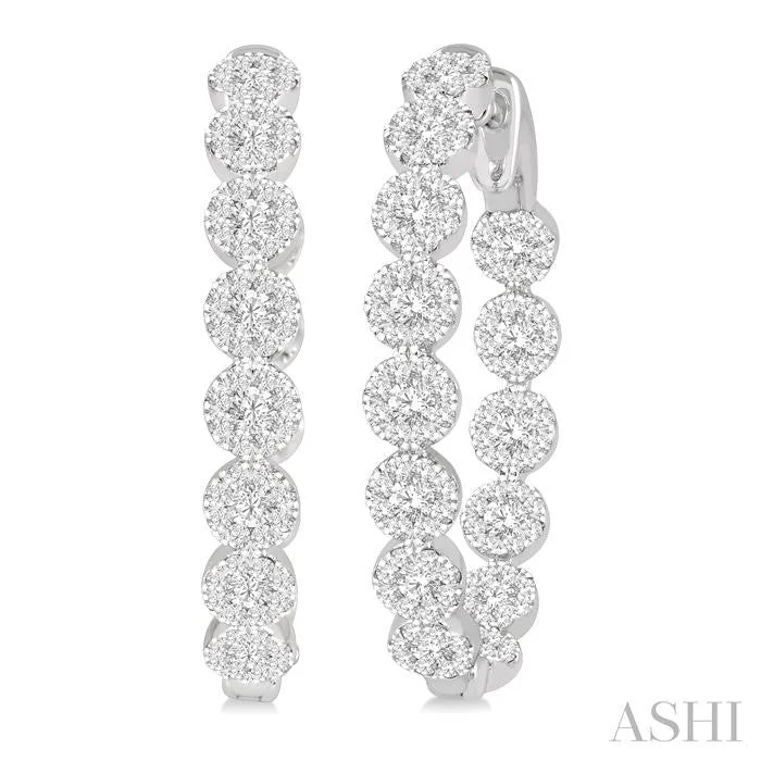 INSIDE-OUT LOVEBRIGHT DIAMOND HOOP EARRINGS