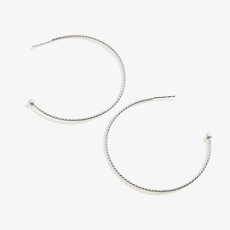 Large Textured Hoop Earrings