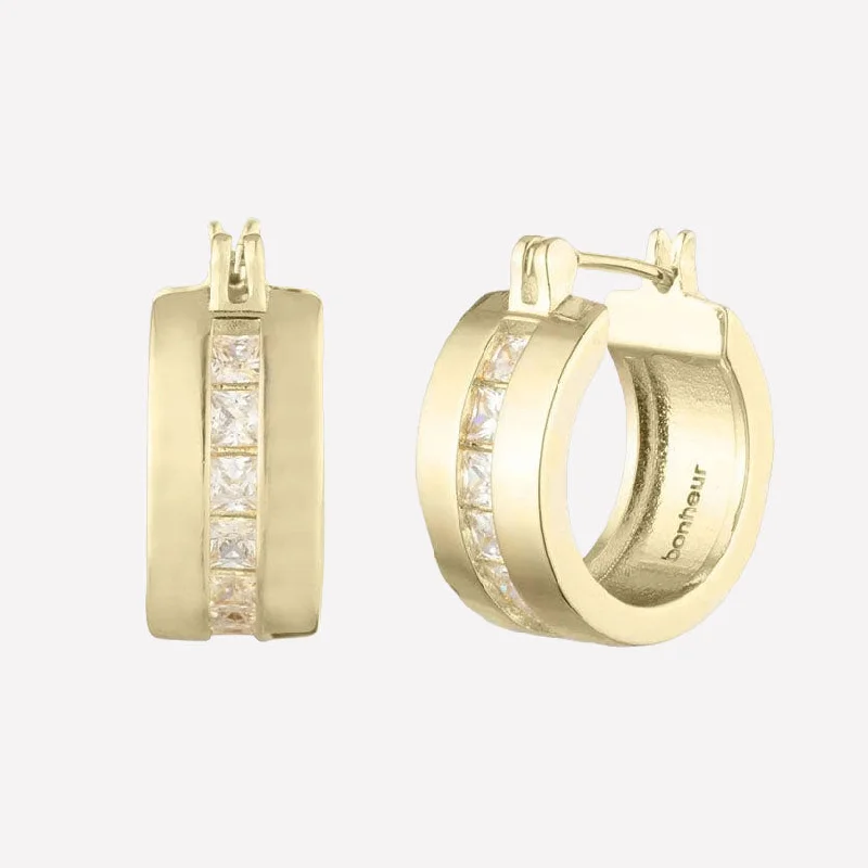 Livie Baguette Hoop Earrings