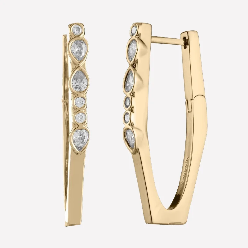 Mael Hoop Earrings with Crystals