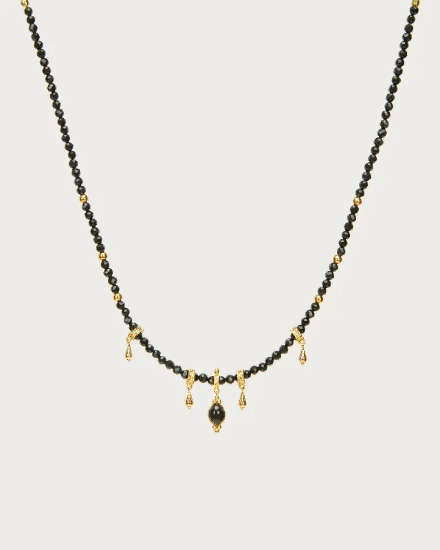 Regal Noir Beaded Necklace