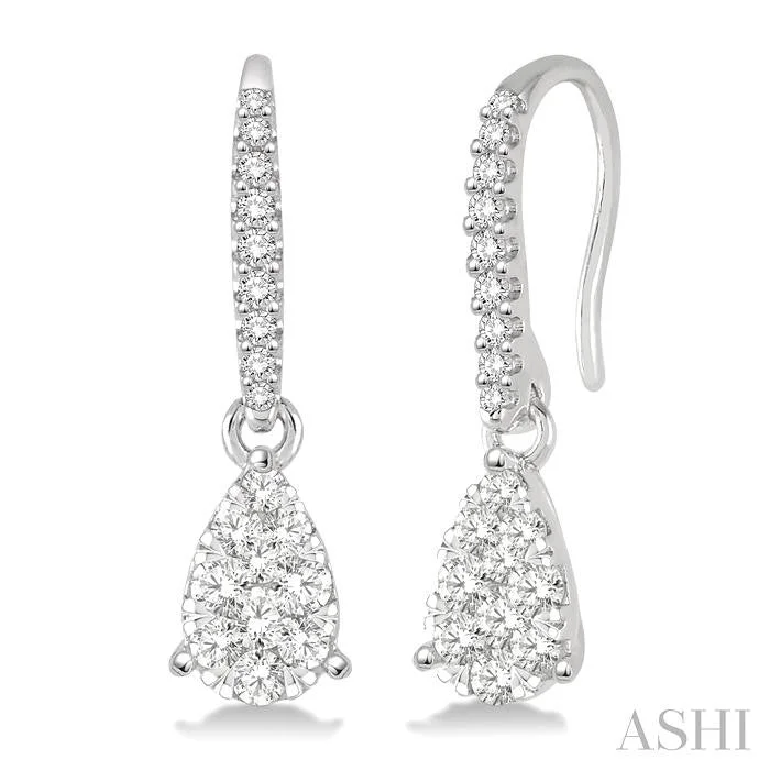 PEAR SHAPE LOVEBRIGHT ESSENTIAL DIAMOND EARRINGS