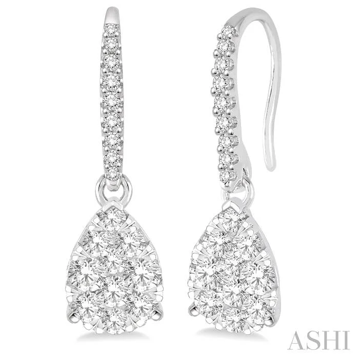 PEAR SHAPE LOVEBRIGHT ESSENTIAL DIAMOND EARRINGS