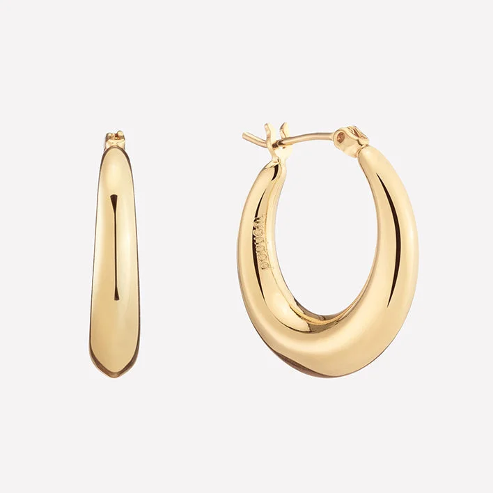 Puffed Hoop Earrings