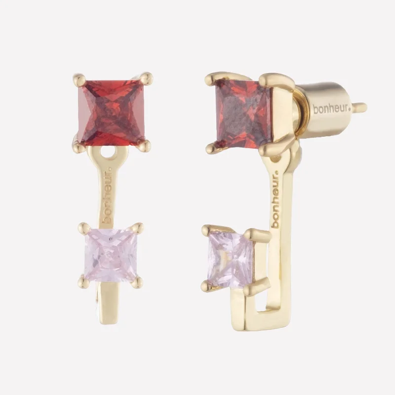 Rachelle Stud Ear Jacket Earrings