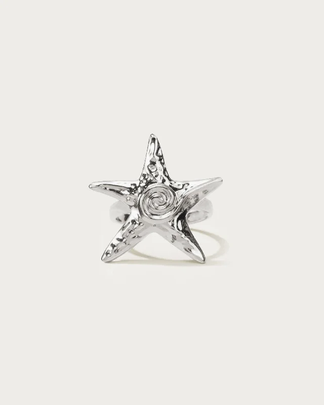 Silver Starfish Ring