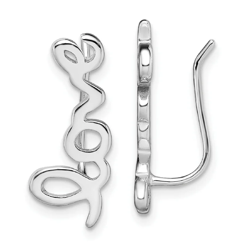 Love Climber Earrings in Sterling Silver