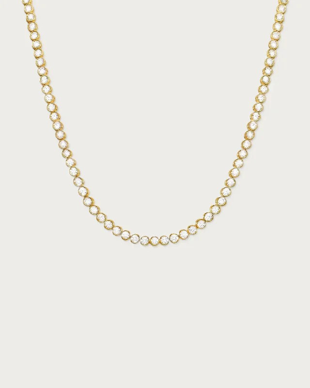 Tennis Necklace in Gold