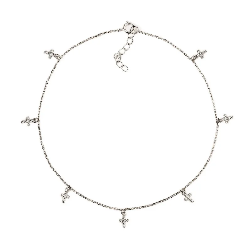 Tiny Cross Anklet