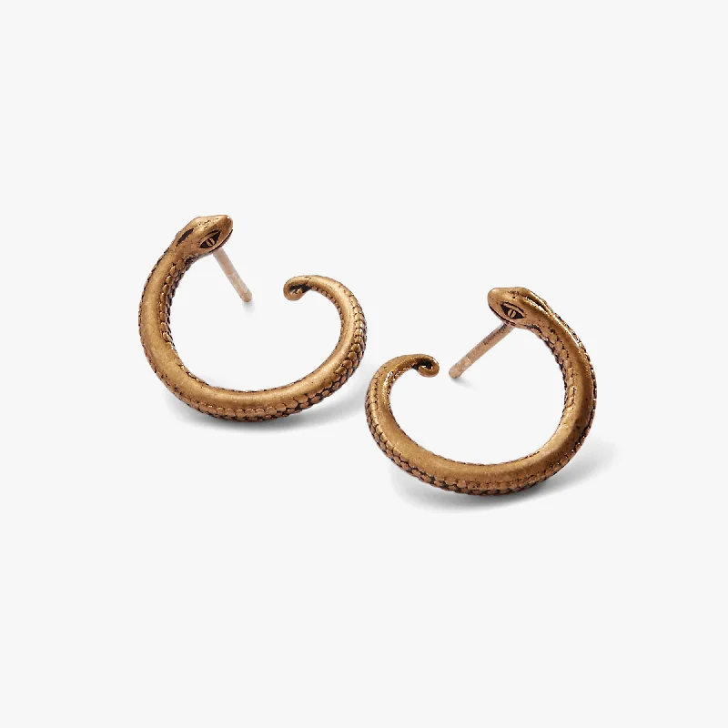 Untamed Snake Hoop Earrings