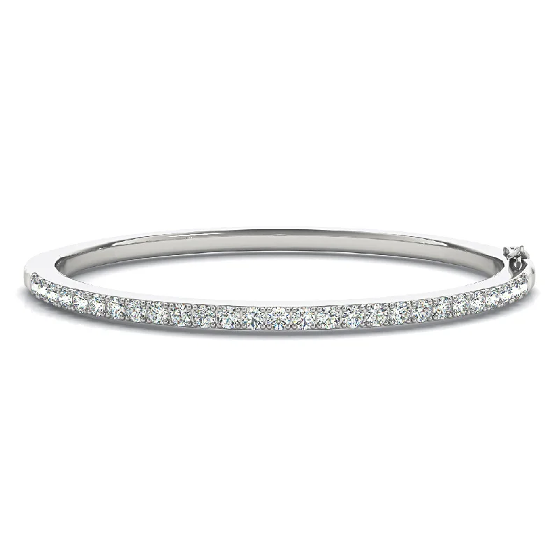 2.0 ctw Round Diamond Classic Bangle Bracelet Pave Set