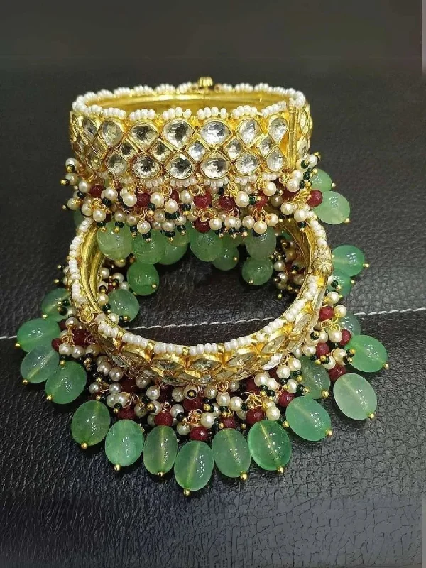 Pachi Kundan Bangle