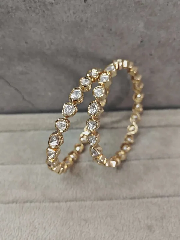 Pear Shaped Polki Bangles