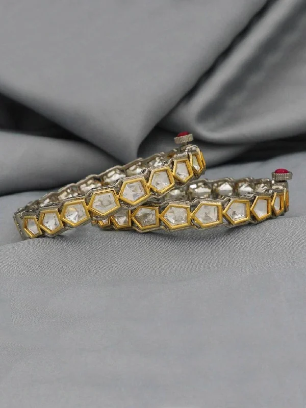 Pentagon Kundan Bangle