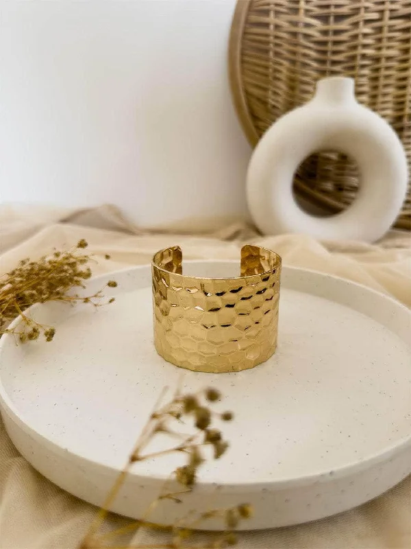 Textured Cuff Wide Bangle