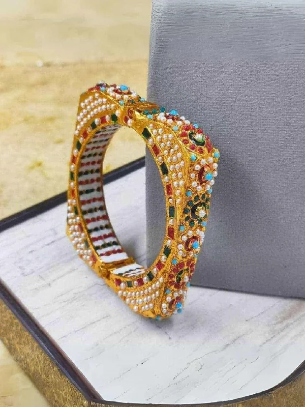 Unique Design Multi Color Meenakari Pearl Bangle