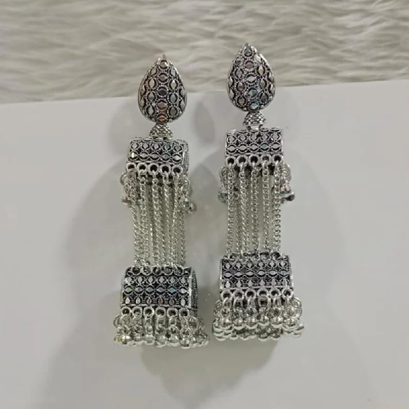 Pooja Bangles Oxidised Plated Dangler Earrings