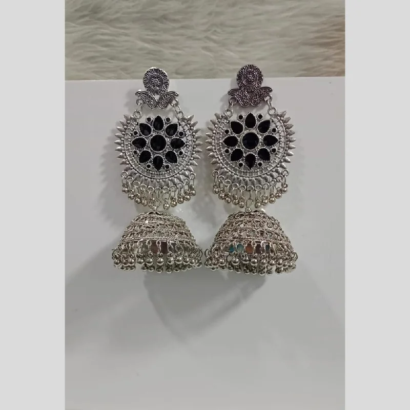 Pooja Bangles Oxidised Plated Jhumki Earrings